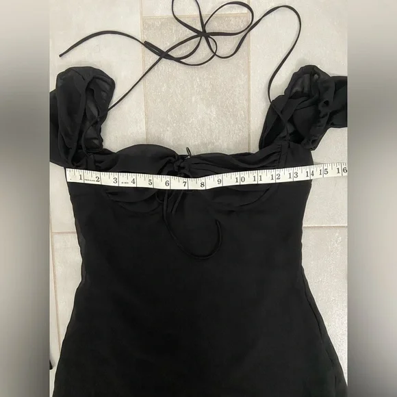 House of CB Babydoll Black Chiffon Halter Mini Dress Black Size Small -  sanvalentin.cl